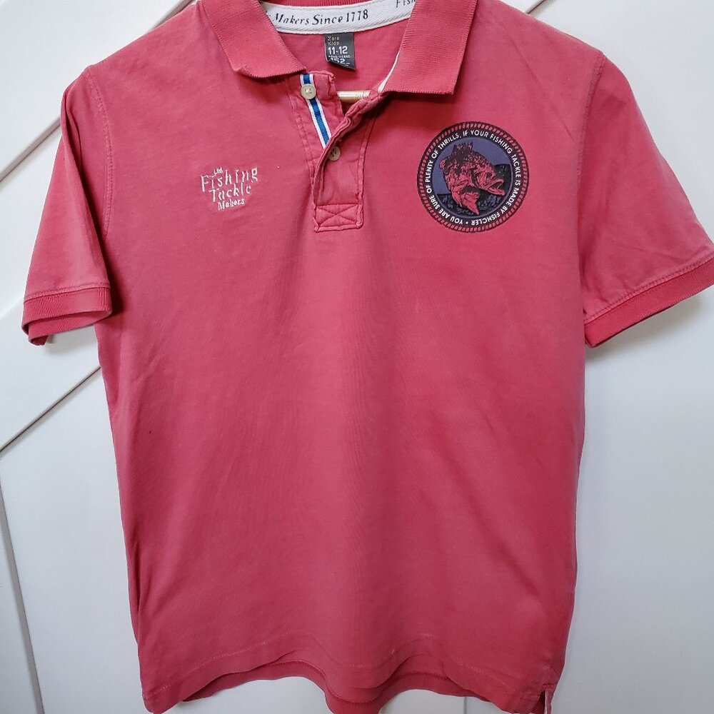 Fishing themed polo shirt